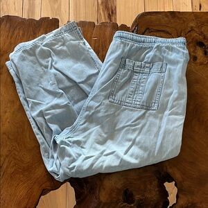 Sky Blue Women's Cropped Jeans